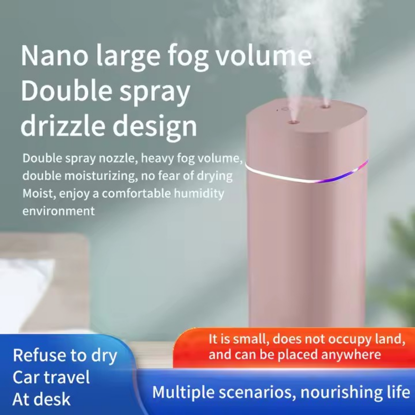 Cool Mist Air Humidifier Aroma Aromatherapy Essential Oil Diffuser - 600Ml