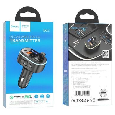 HOCO E62 Fast Car Charger (PD20W+QC3.0 BT FM transmitter)