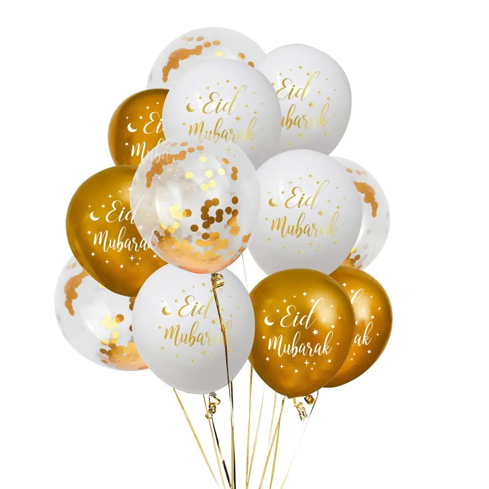 Eid Mubarak Balloons (12 Pack)