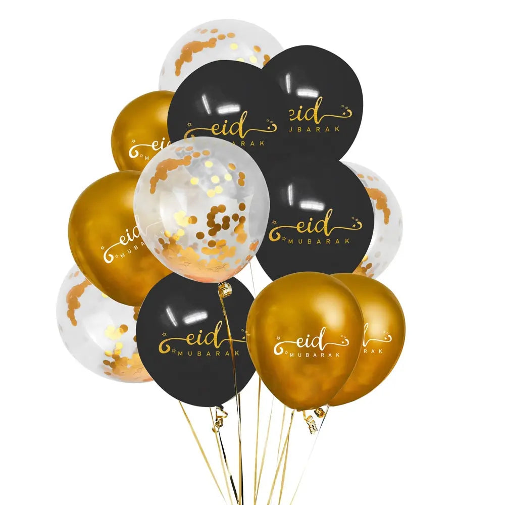 Eid Mubarak Balloons (12 Pack)