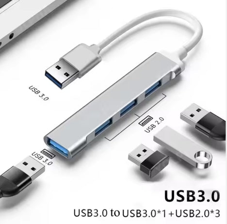 4-Port USB High-Speed Type C & USB Splitter 5Gbps Multiport PC Computer Accessory Charging Docking Station