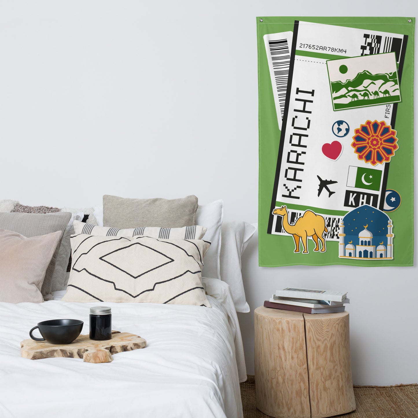Karachi Pakistan Pakistani Flag Banner Wall Art Decor Banners