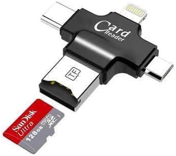 4 in 1 USB OTG Type-C Lightning Micro SD Card Reader for IOS and Android Mobile Phone