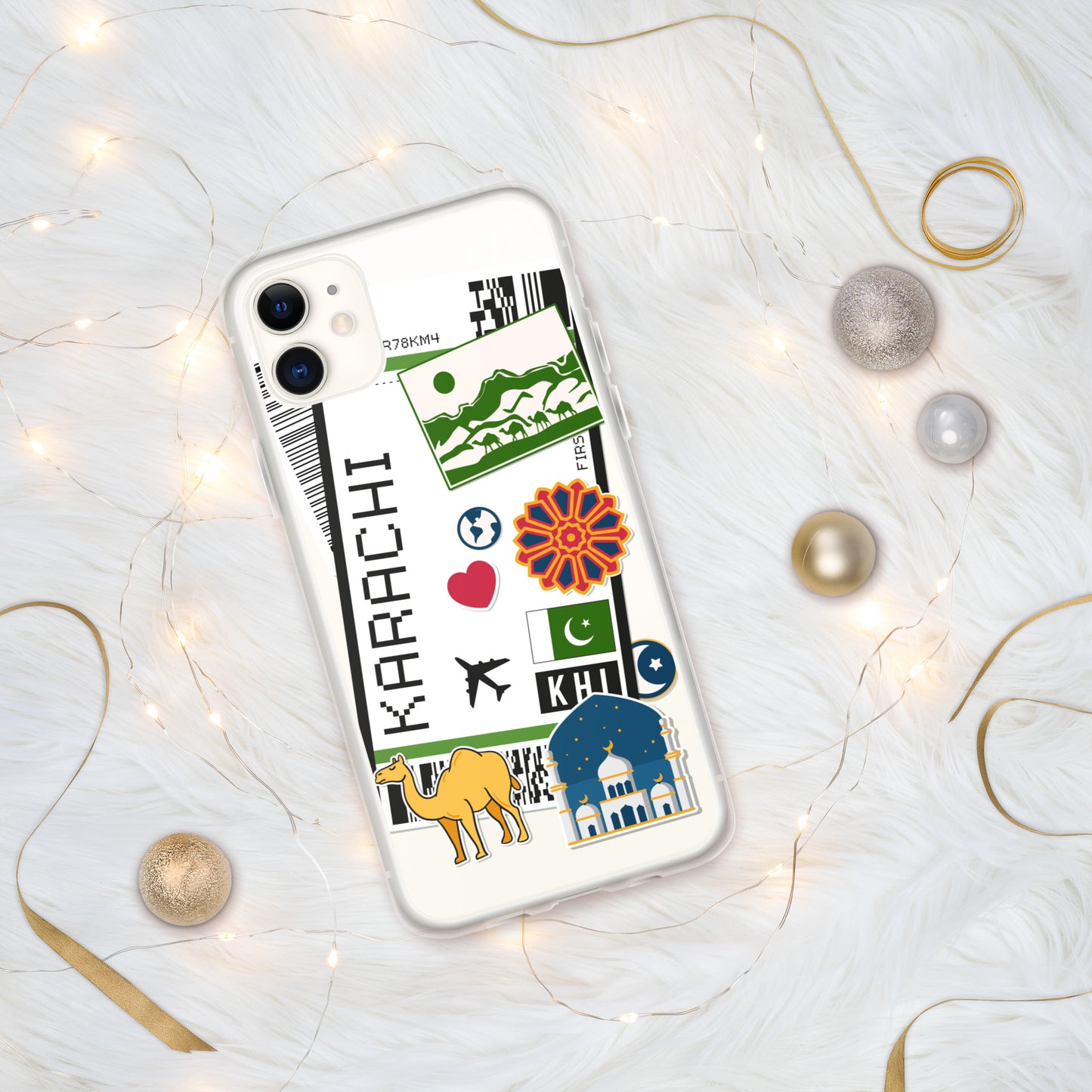 Karachi Pakistan Pakistani iPhone 14 13 12 11 XS Pro Max Case Cute Clear iPhone case
