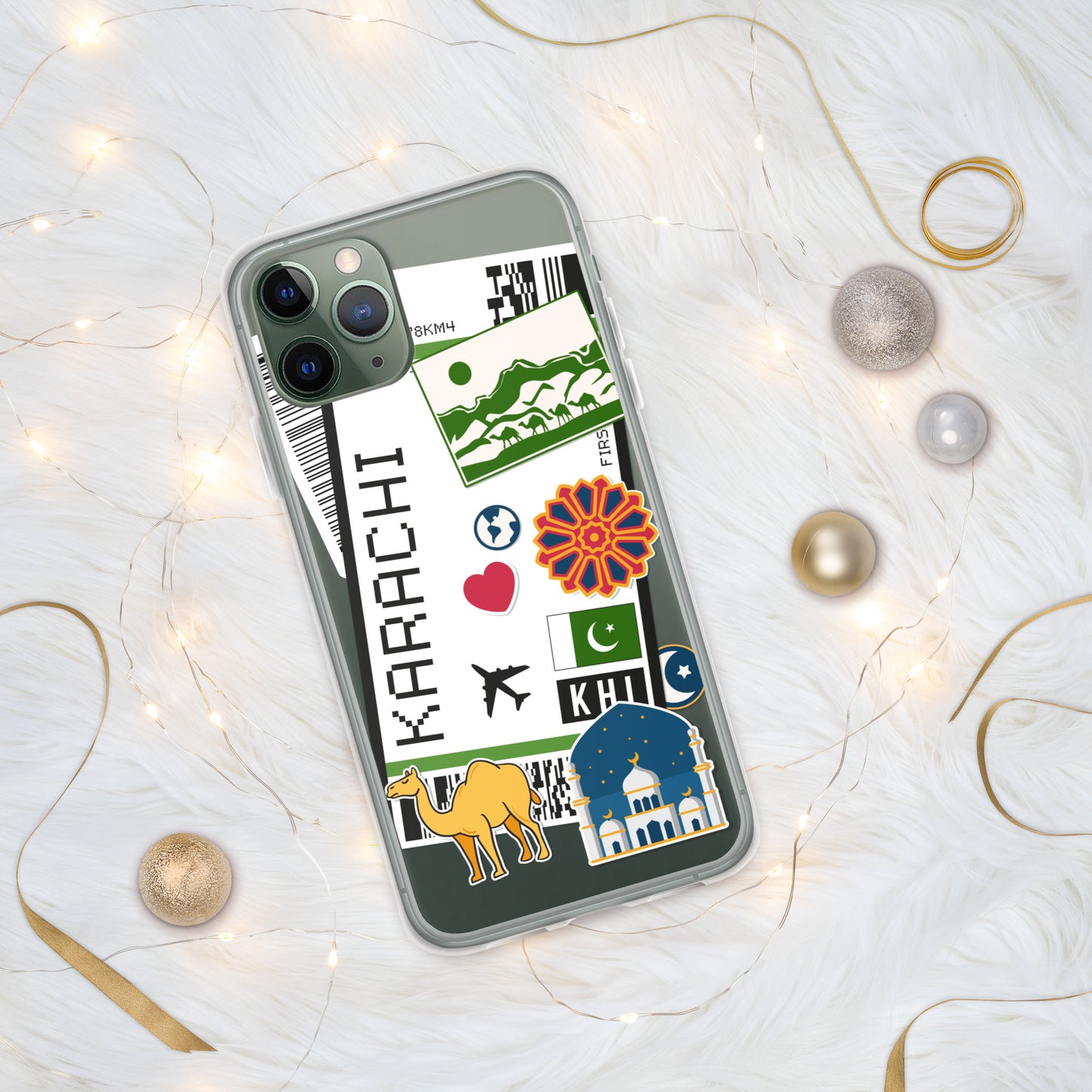 Karachi Pakistan Pakistani iPhone 14 13 12 11 XS Pro Max Case Cute Clear iPhone case