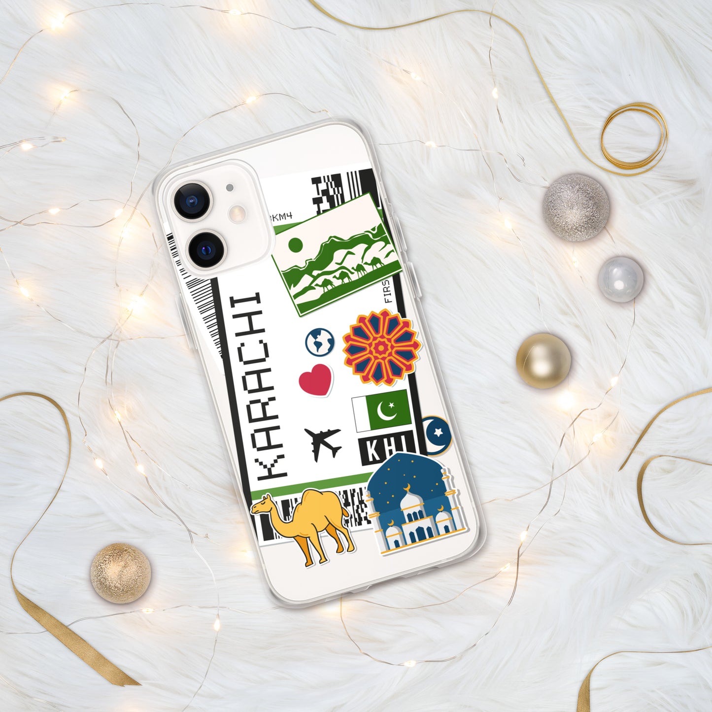 Karachi Pakistan Pakistani iPhone 14 13 12 11 XS Pro Max Case Cute Clear iPhone case