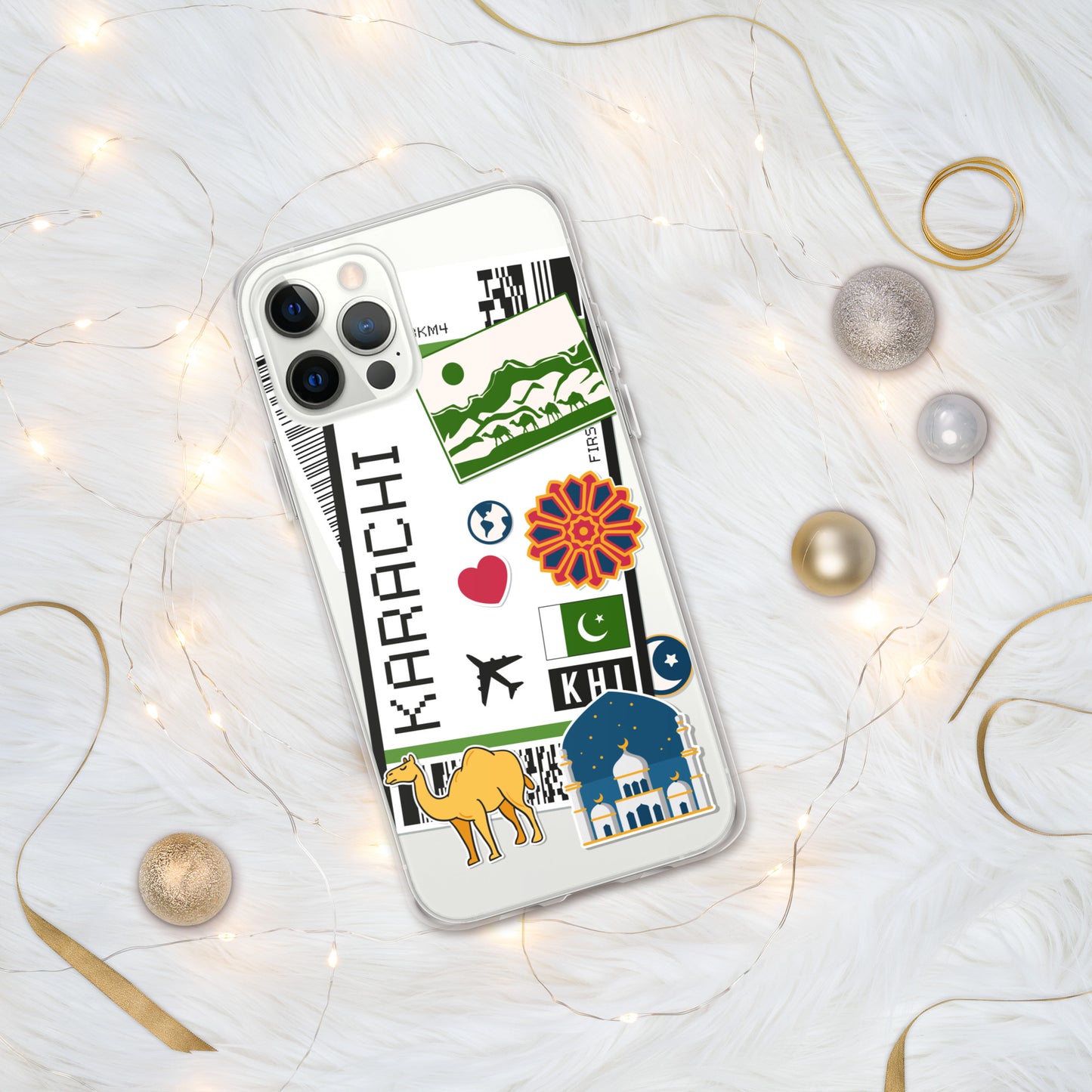 Karachi Pakistan Pakistani iPhone 14 13 12 11 XS Pro Max Case Cute Clear iPhone case
