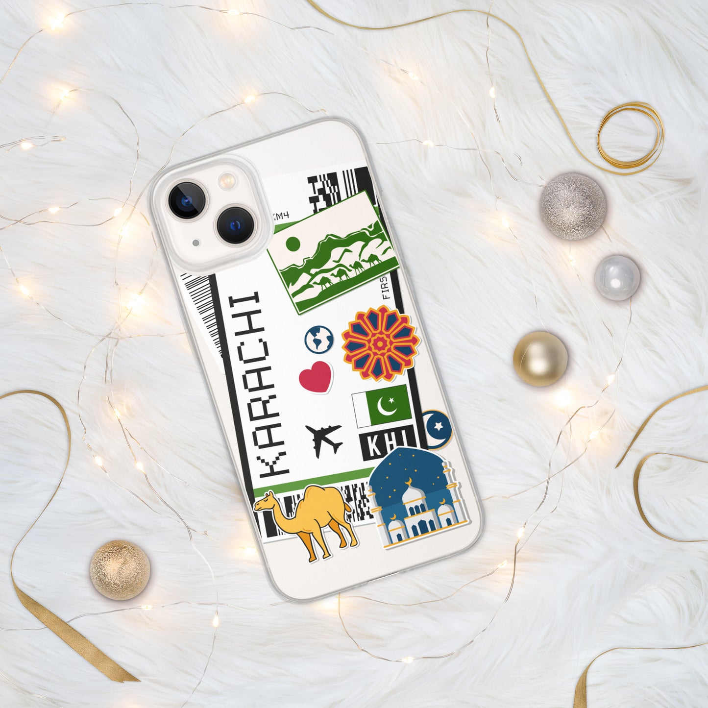 Karachi Pakistan Pakistani iPhone 14 13 12 11 XS Pro Max Case Cute Clear iPhone case