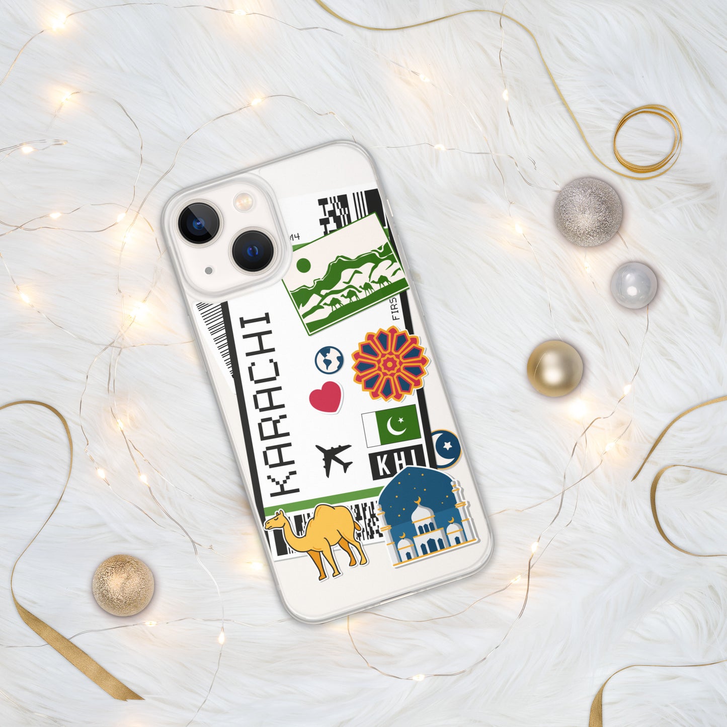 Karachi Pakistan Pakistani iPhone 14 13 12 11 XS Pro Max Case Cute Clear iPhone case