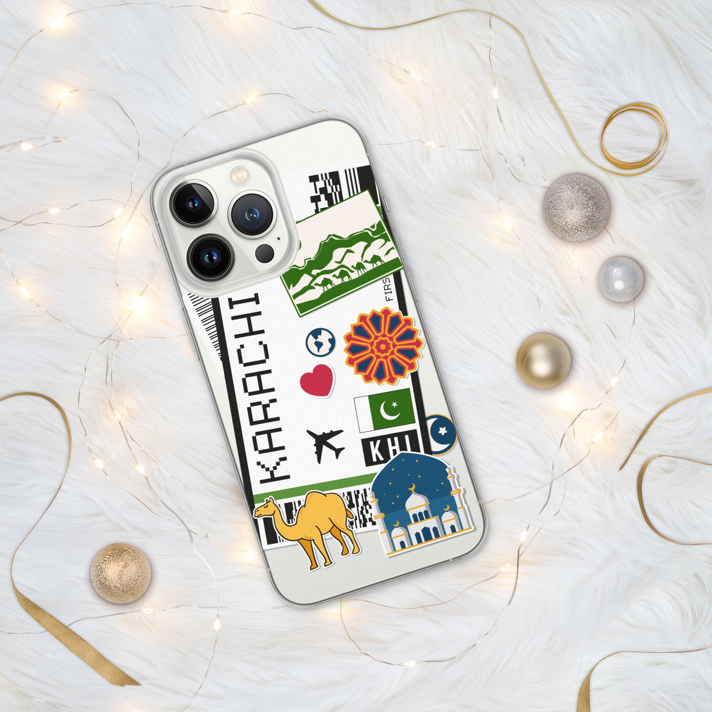 Karachi Pakistan Pakistani iPhone 14 13 12 11 XS Pro Max Case Cute Clear iPhone case