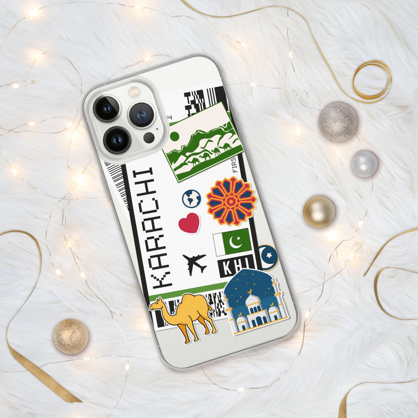 Karachi Pakistan Pakistani iPhone 14 13 12 11 XS Pro Max Case Cute Clear iPhone case