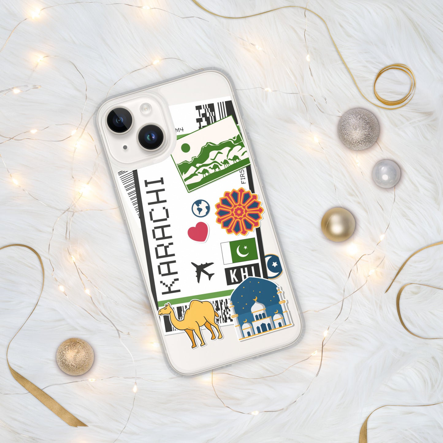 Karachi Pakistan Pakistani iPhone 14 13 12 11 XS Pro Max Case Cute Clear iPhone case