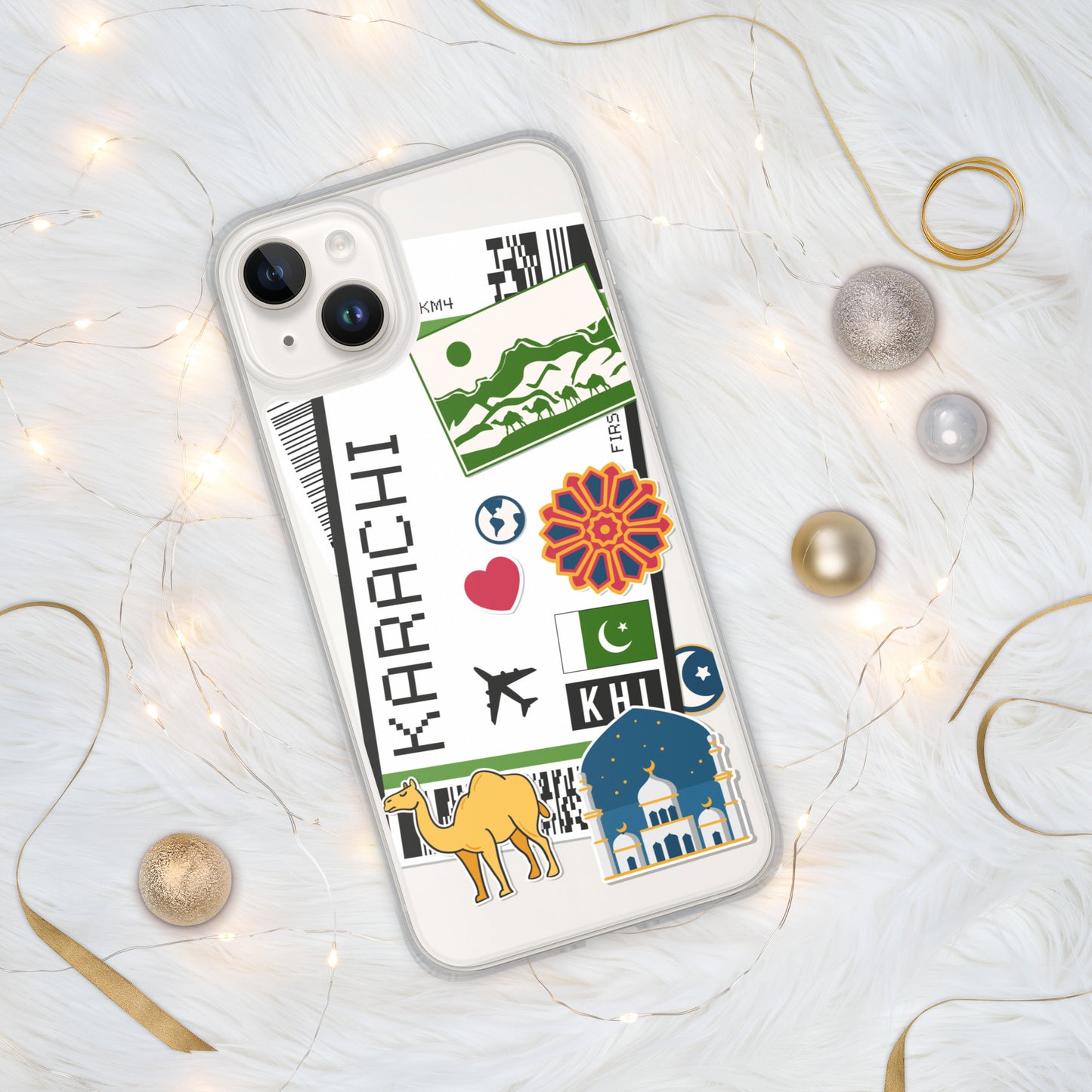 Karachi Pakistan Pakistani iPhone 14 13 12 11 XS Pro Max Case Cute Clear iPhone case