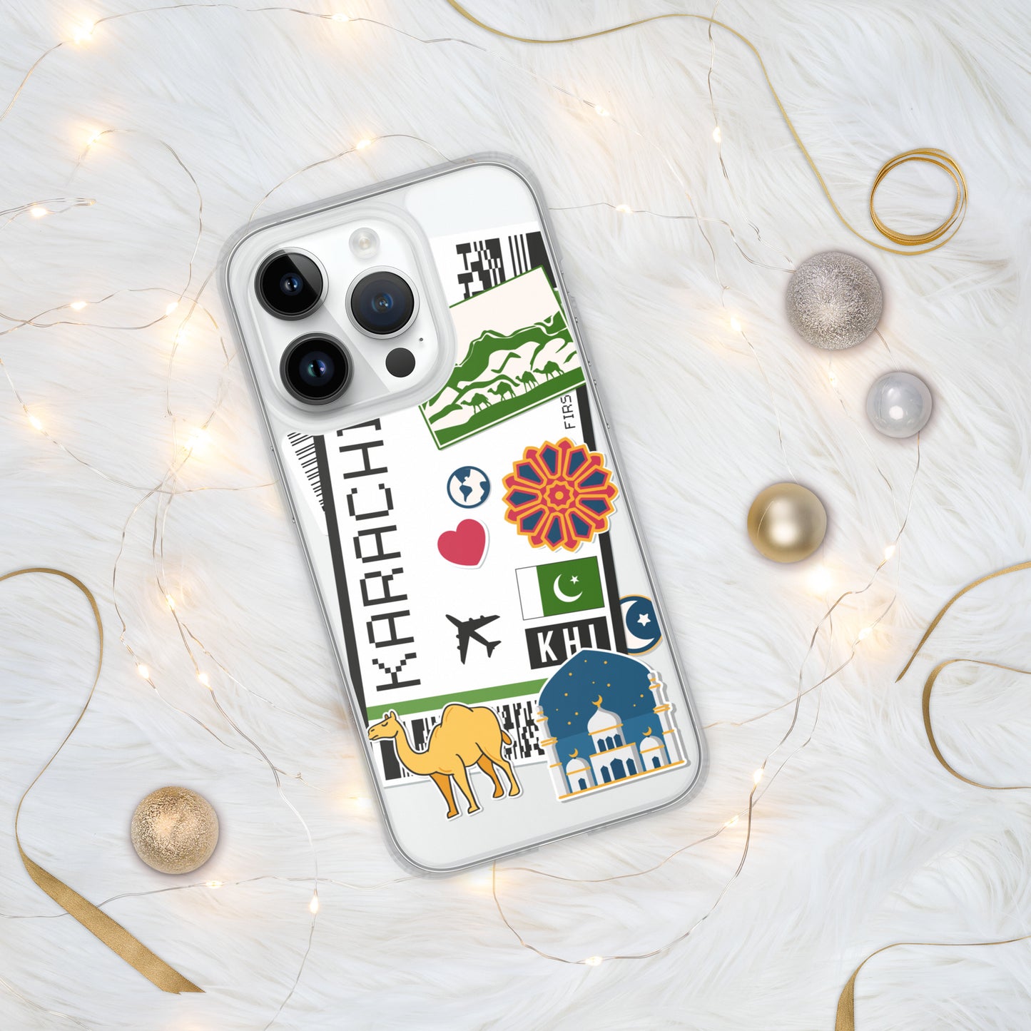 Karachi Pakistan Pakistani iPhone 14 13 12 11 XS Pro Max Case Cute Clear iPhone case