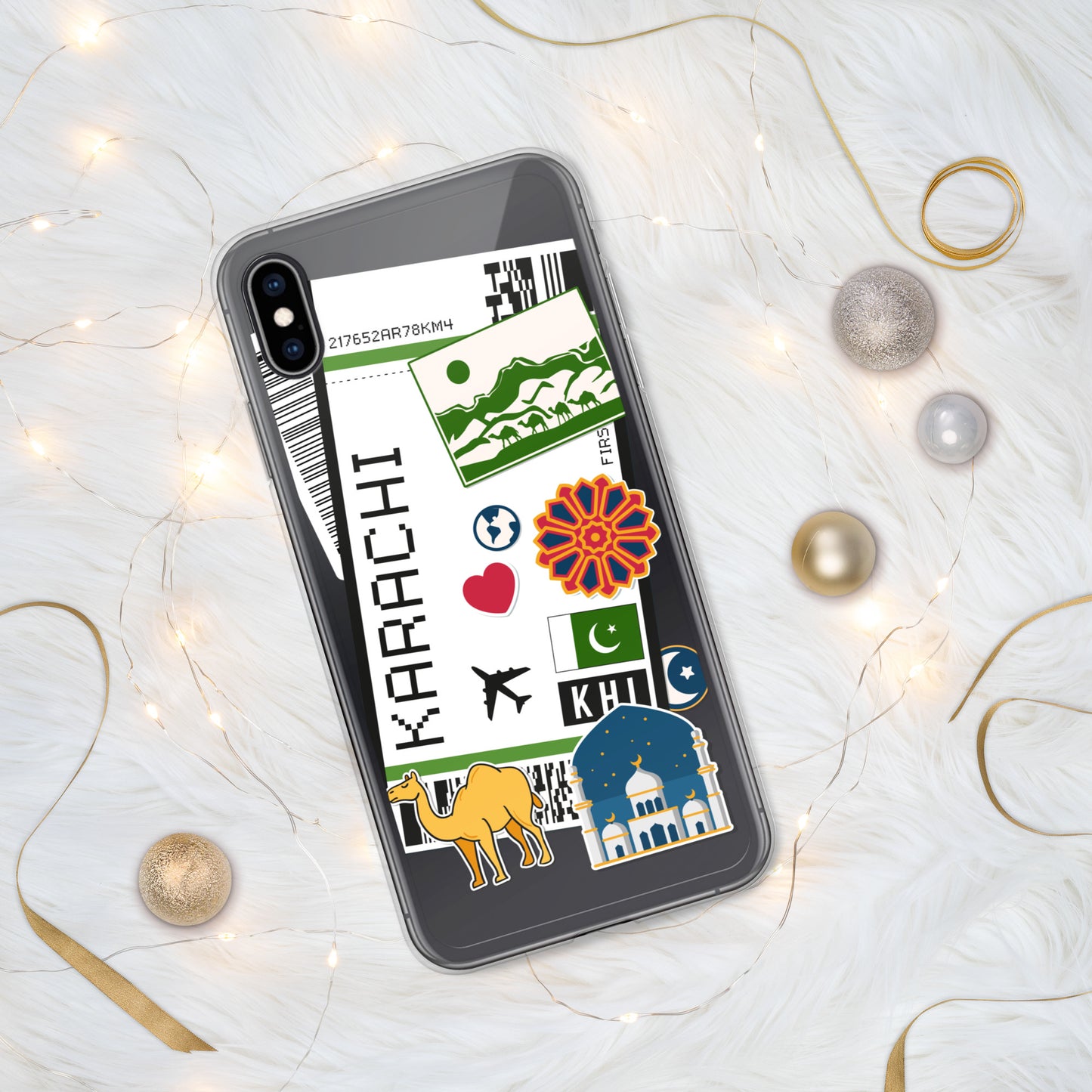 Karachi Pakistan Pakistani iPhone 14 13 12 11 XS Pro Max Case Cute Clear iPhone case
