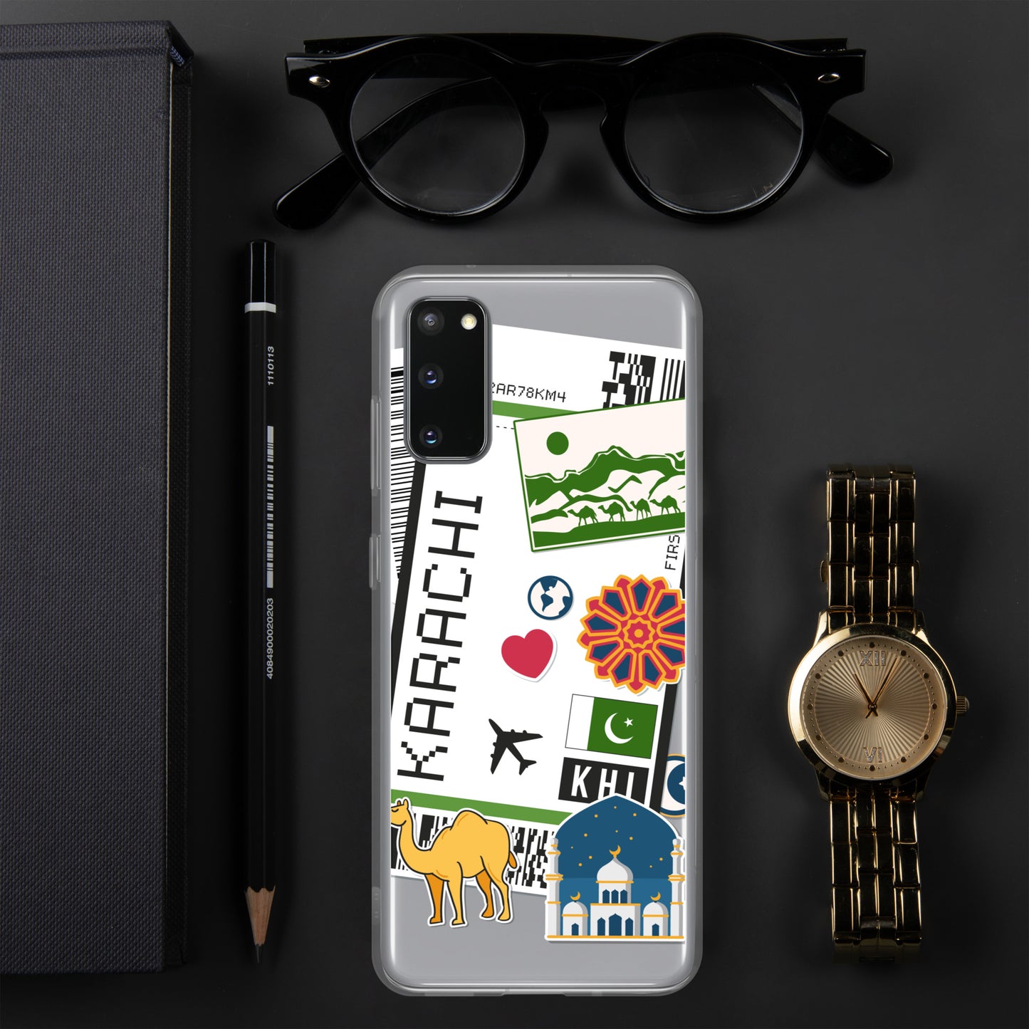 Karachi Pakistan Pakistani Flag Samsung Galaxy Case S23 S22 S21 S20 S10 Ultra Plus and Fe