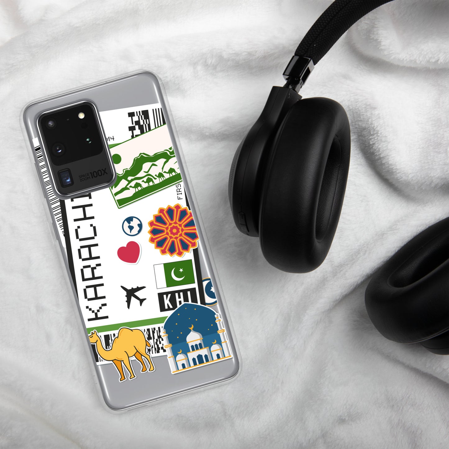Karachi Pakistan Pakistani Flag Samsung Galaxy Case S23 S22 S21 S20 S10 Ultra Plus and Fe