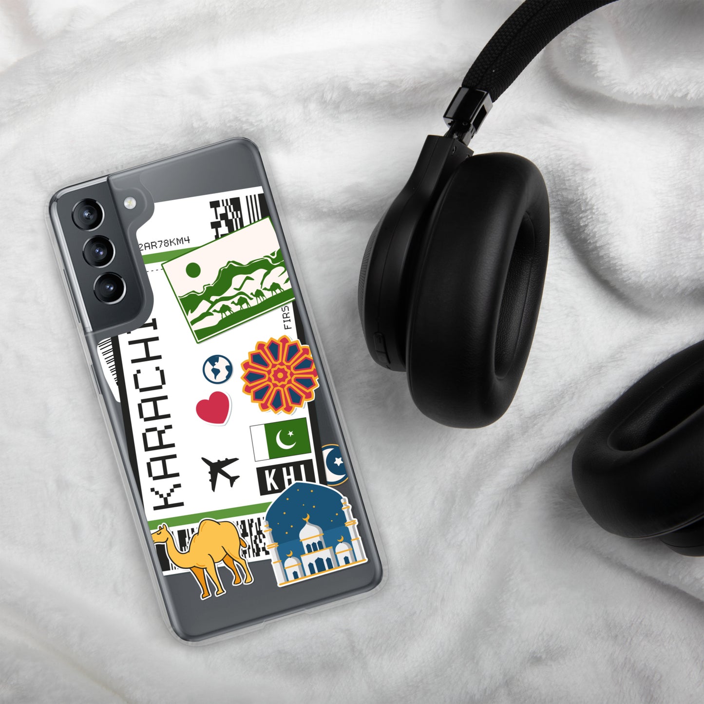 Karachi Pakistan Pakistani Flag Samsung Galaxy Case S23 S22 S21 S20 S10 Ultra Plus and Fe