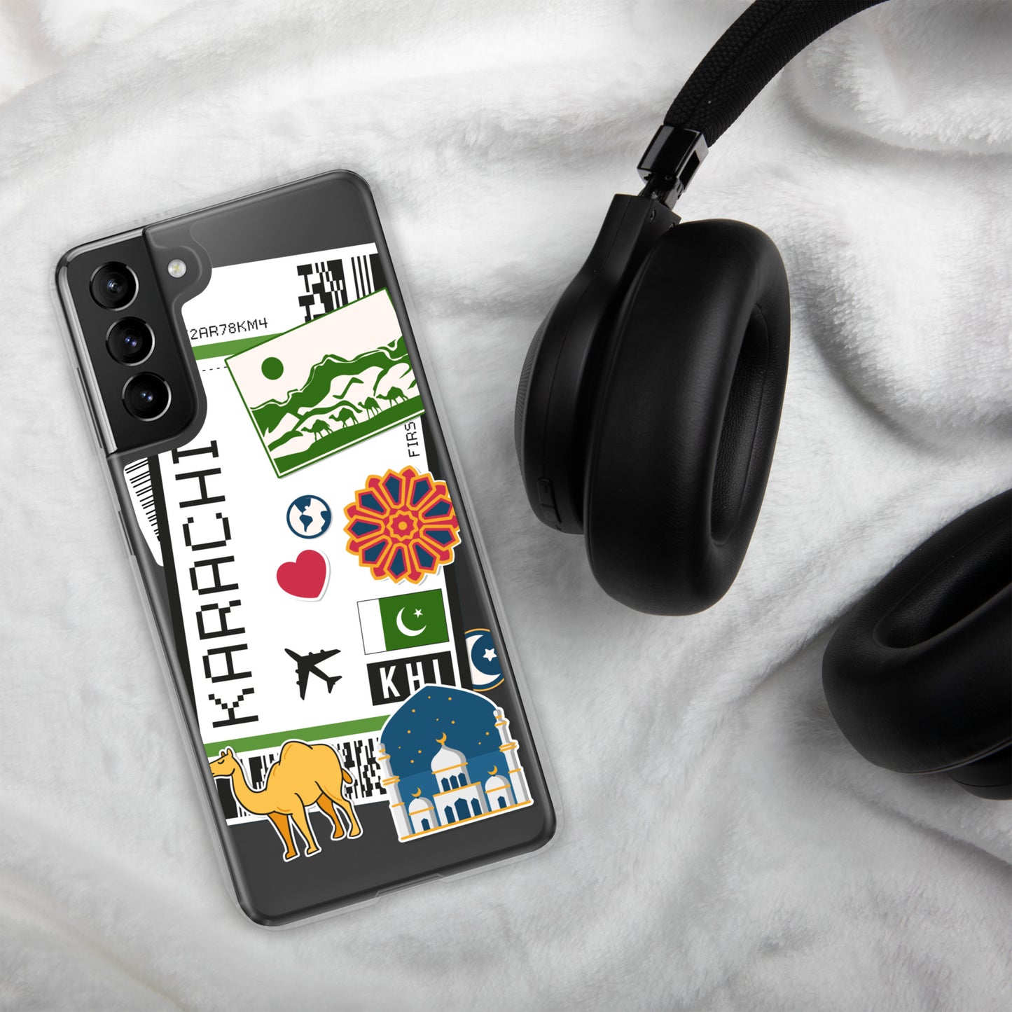 Karachi Pakistan Pakistani Flag Samsung Galaxy Case S23 S22 S21 S20 S10 Ultra Plus and Fe