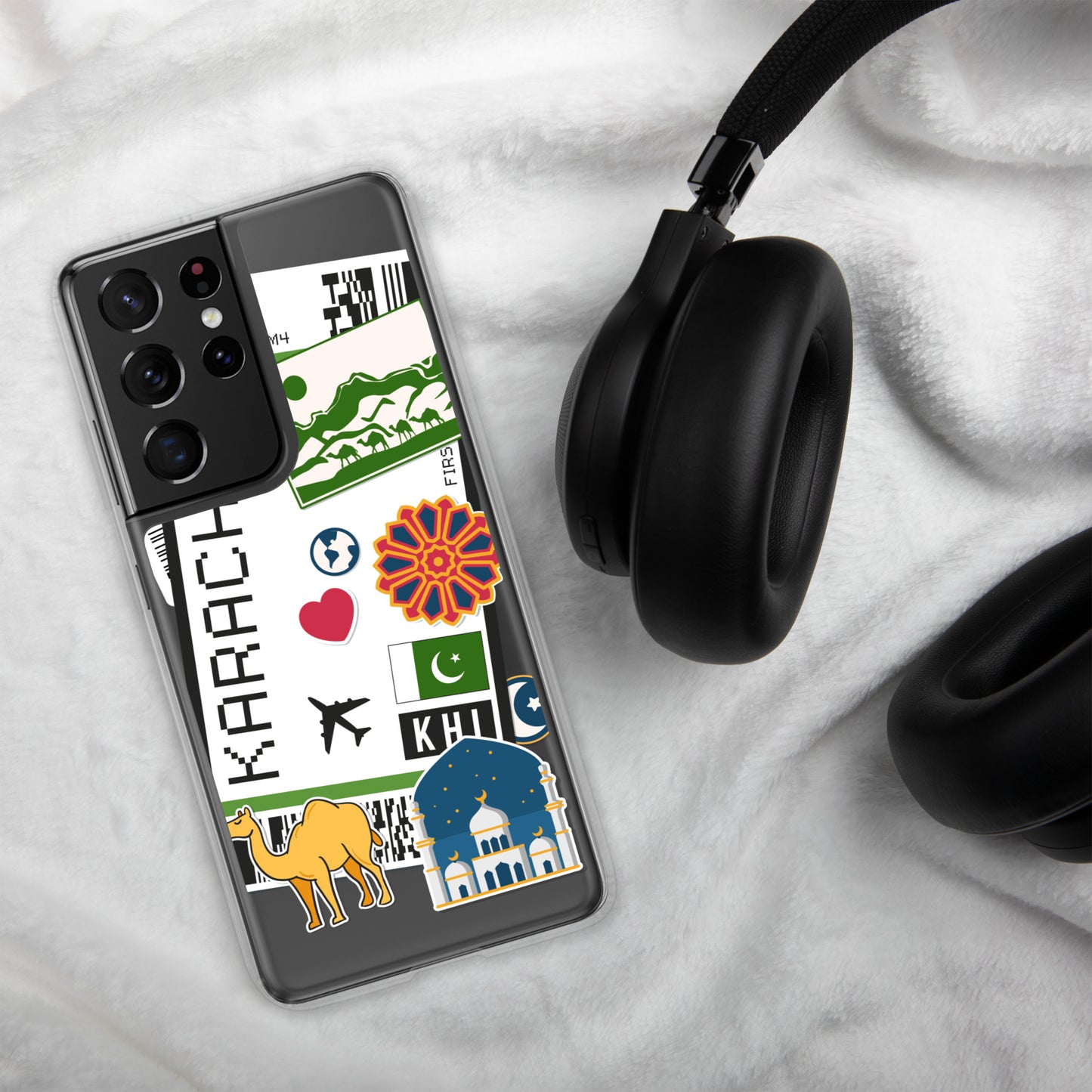 Karachi Pakistan Pakistani Flag Samsung Galaxy Case S23 S22 S21 S20 S10 Ultra Plus and Fe