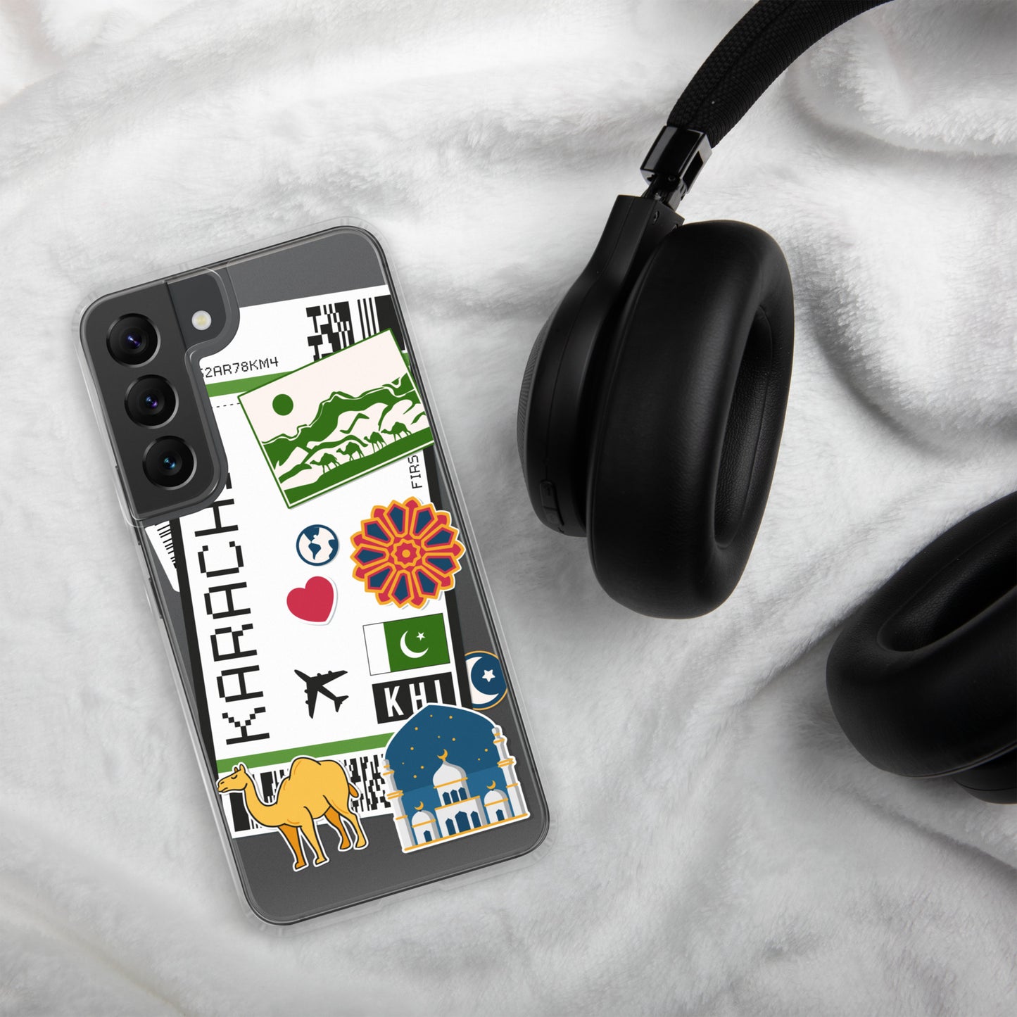 Karachi Pakistan Pakistani Flag Samsung Galaxy Case S23 S22 S21 S20 S10 Ultra Plus and Fe