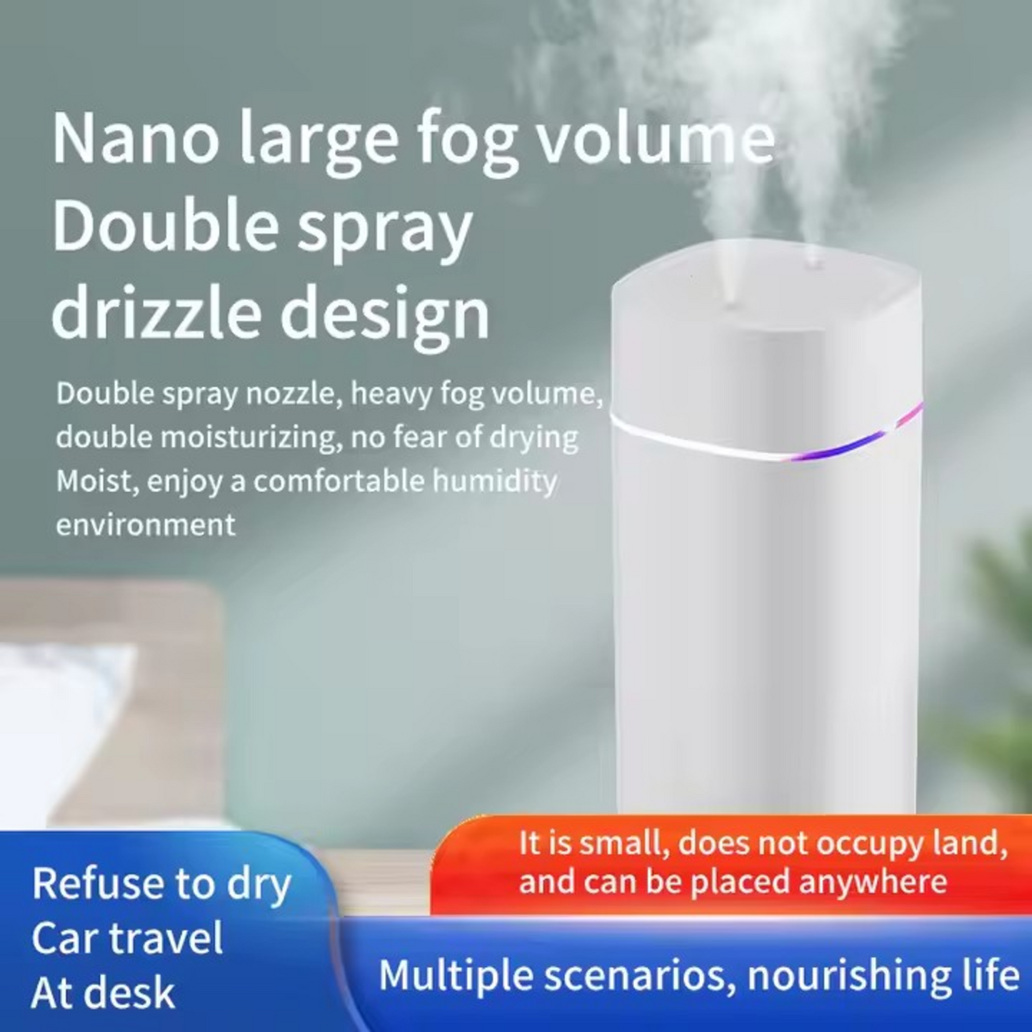 Cool Mist Air Humidifier Aroma Aromatherapy Essential Oil Diffuser - 600Ml