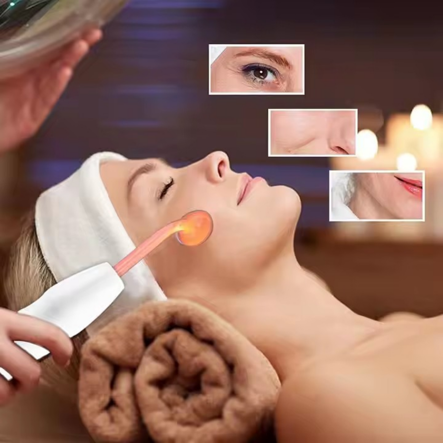Facial Wand 4 in 1 Portable High Frequency Therapy Wand High Frequency Machine