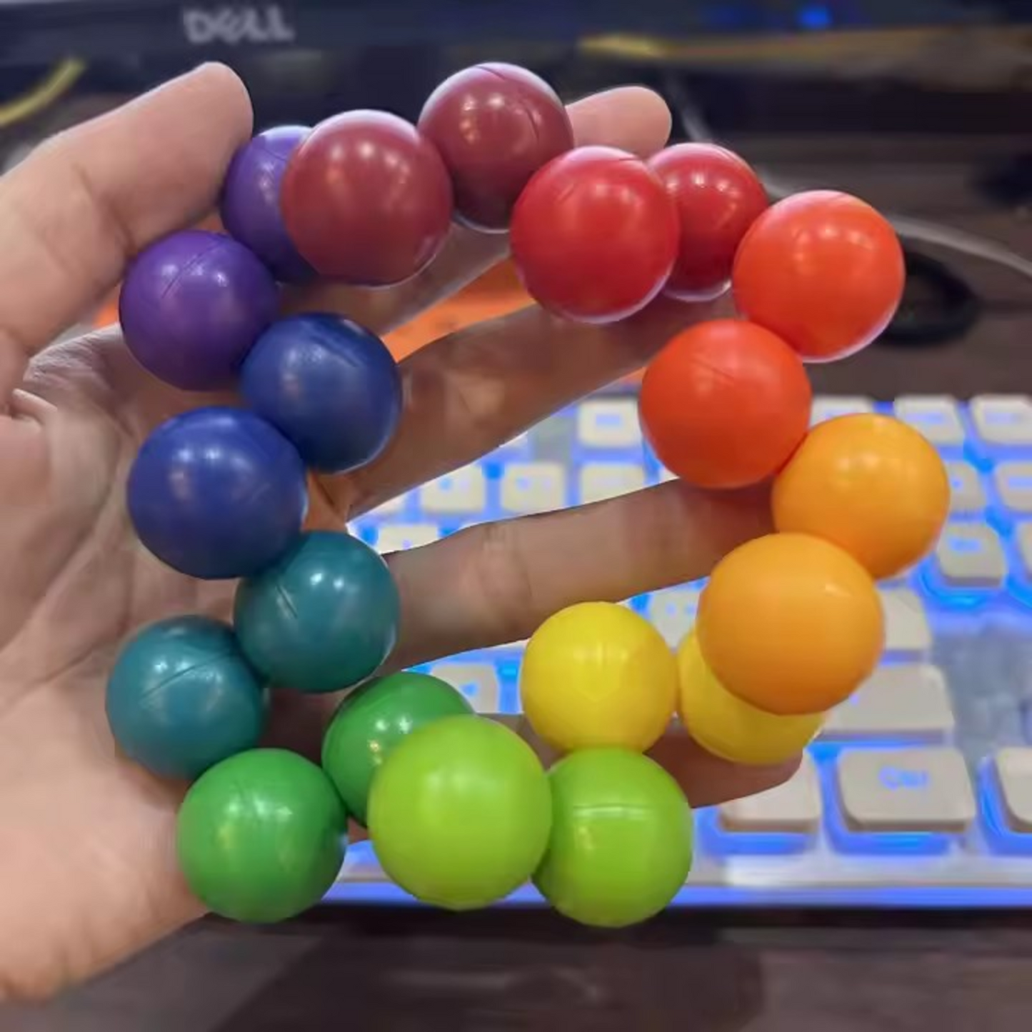 Stress Relief Mass Bead Magic Ball Educational Puzzle Children Kids Colorful Toys