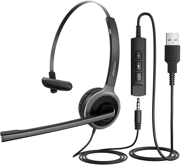 Mpow BH323A Single-Sided USB Headset with Microphone