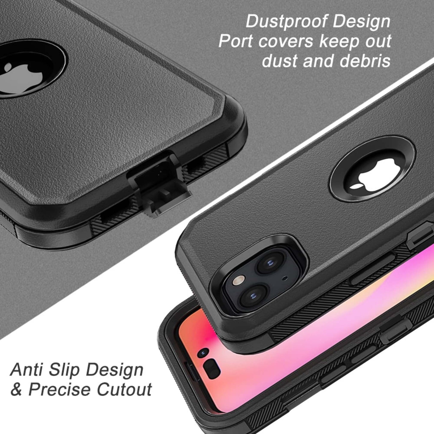 Rugged Cover for iPhone 11 Hard Case Defender Protective Hard Cover Case with Belt Clip