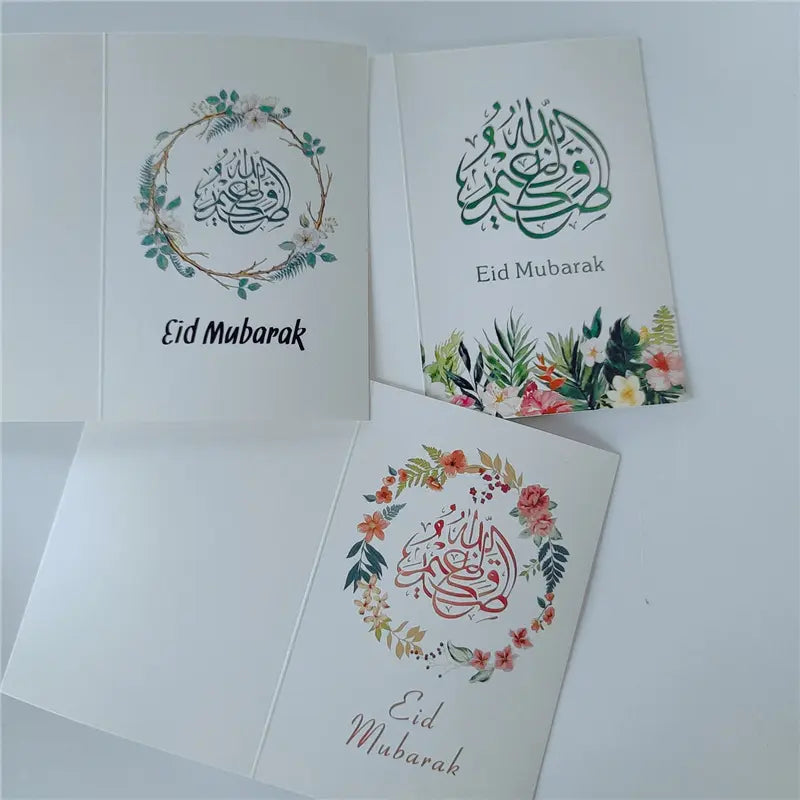 Eid Greeting Card Colorful style Eid Mubarak (6 Pack)