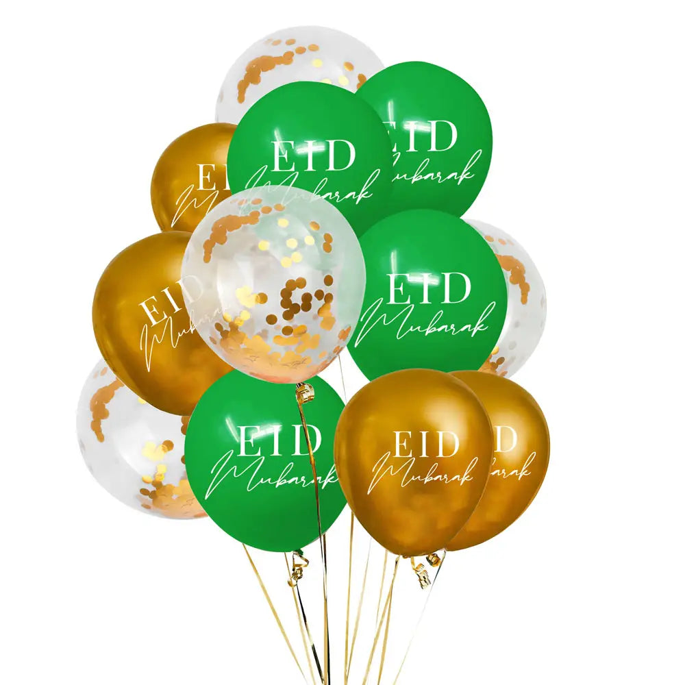 Eid Mubarak Balloons (12 Pack)
