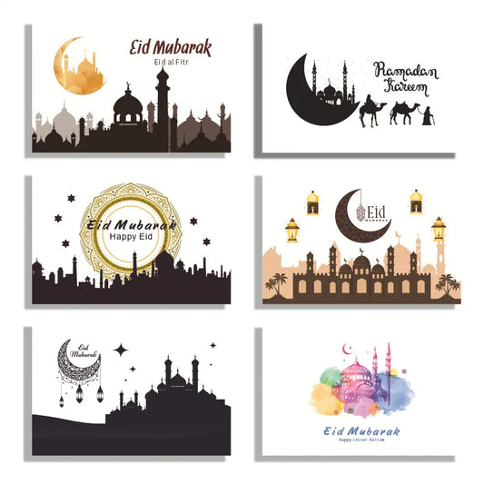 Eid Greeting Card New style Eid Mubarak (6 Pack)